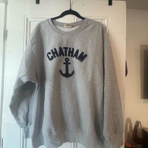Sporto Gray Crewneck Sweater with Anchor Design